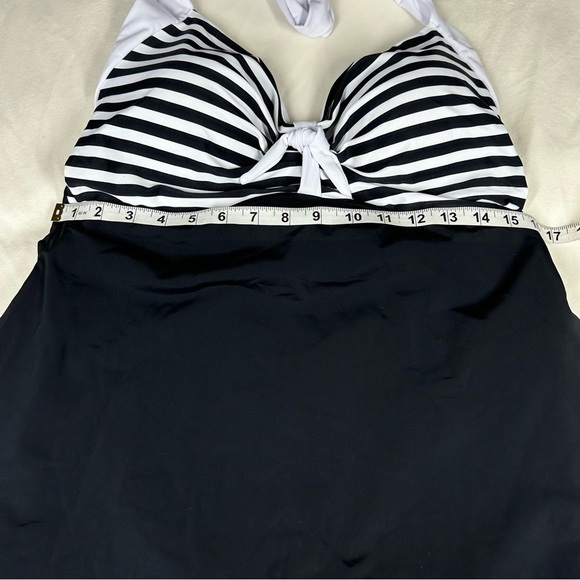 New NWT COCOSHIP Swimsuit Swim Dress 4XL 18 Lined Wireless Tummy Control Halter - Picture 6 of 15
